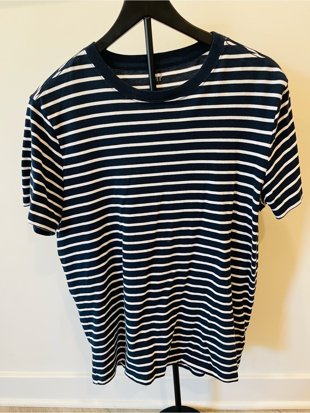 GAP Navy and White Striped Short Sleeve Tee - Women